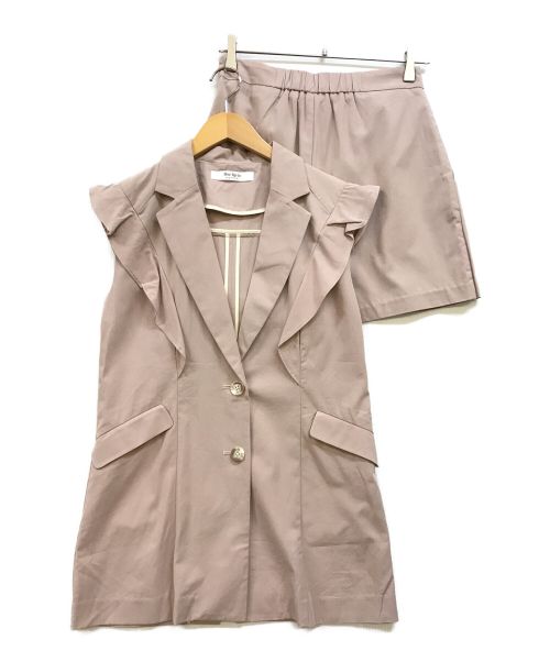 HER LIP TO（ハーリップトゥ）HER LIP TO (ハーリップトゥ) Ruffle Sleeve Vest Set ピンク サイズ:M 未使用品の古着・服飾アイテム