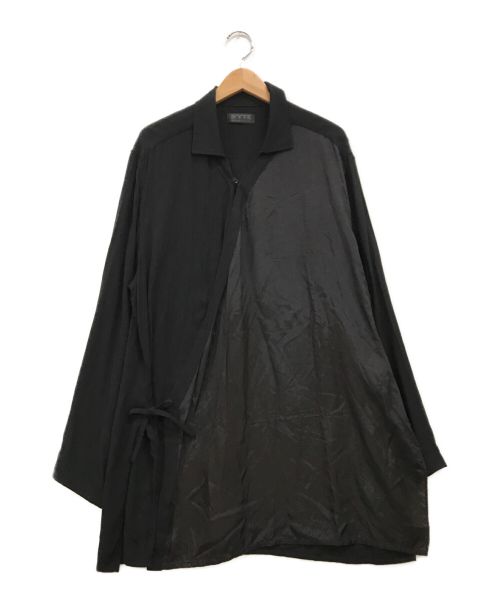 s'yte（サイト）s'yte (サイト) 60s Ry/Span Twill/Cu Washer Ethnic Wrap Shirt ブラック サイズ:3の古着・服飾アイテム