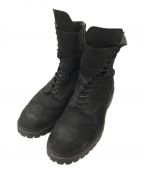 JULIUSユリウス）の古着「Twisted Military Lace-up Boots」｜ブラック
