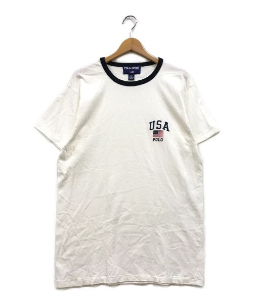 POLO SPORT（ポロスポーツ）POLO SPORT (ポロスポーツ) 90SリンガーTシャツ ホワイト サイズ:Lの古着・服飾アイテム