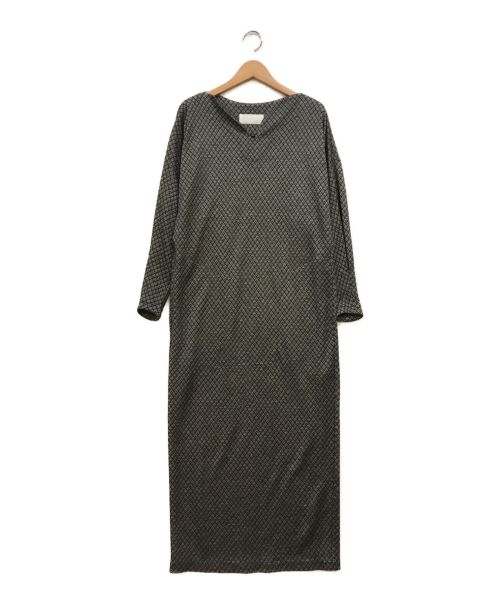 Mame Kurogouchi（マメクロゴウチ）Mame Kurogouchi (マメクロゴウチ) Classic Jersey Dress ブラック×ホワイト サイズ:1の古着・服飾アイテム