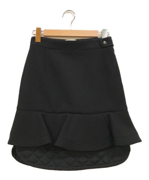 MONCLER（モンクレール）MONCLER (モンクレール) GONNA メルトンスカート ブラック サイズ:40の古着・服飾アイテム