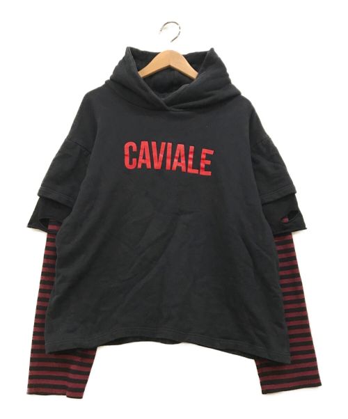 CAVIALE（カヴィアーレ）CAVIALE (カヴィアーレ) PONTE ROMA HOODIE ブラック サイズ:Lの古着・服飾アイテム