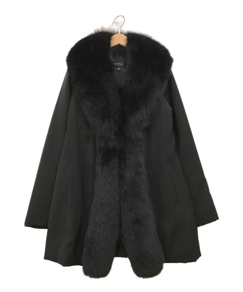 EPOCA（エポカ）EPOCA (エポカ) フォックスファー付きコート ブラック サイズ:40の古着・服飾アイテム