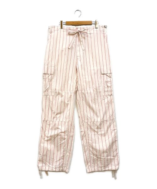 UNUSED（アンユーズド）UNUSED (アンユーズド) stripe pants アイボリー×ピンク サイズ:2の古着・服飾アイテム