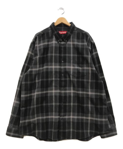 SUPREME（シュプリーム）SUPREME (シュプリーム) Plaid Flannel Shirt グレー×ブラック サイズ:XXLの古着・服飾アイテム