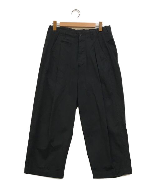 HAVERSACK（ハバーサック）HAVERSACK (ハバーサック) Selvage Twill 1-Tuck Wide Pants ブラック サイズ:Mの古着・服飾アイテム