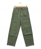 motherマザー）の古着「THE PATCH POCKET PRIVATE ANKLE FRAY JEANS」｜オリーブ