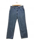 CRT Jeans&Sportsシーアールティー）の古着「ツインウォッシュストレートジーンズ」｜インディゴ