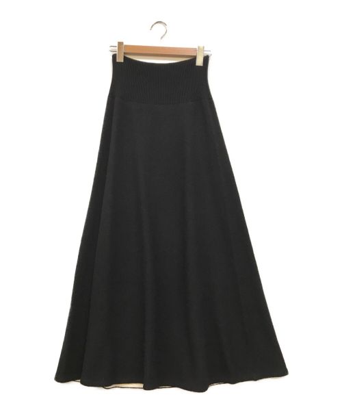 icB（アイシービー）icB (アイシービー) Milled Wool スカート ブラック サイズ:S 未使用品の古着・服飾アイテム
