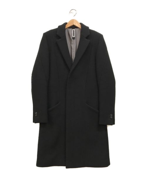 ripvanwinkle（リップヴァンウィンクル）ripvanwinkle (リップヴァンウィンクル) メルトンチェスターコート ブラック サイズ:4の古着・服飾アイテム