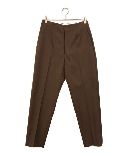 DRAWER（ドゥロワー）DRAWER (ドゥロワー) ウールテーパードパンツ ブラウン サイズ:40の古着・服飾アイテム