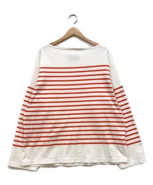 OUTIL（ウティ）OUTIL (ウティ) バスクシャツ ホワイト×オレンジ サイズ:2の古着・服飾アイテム