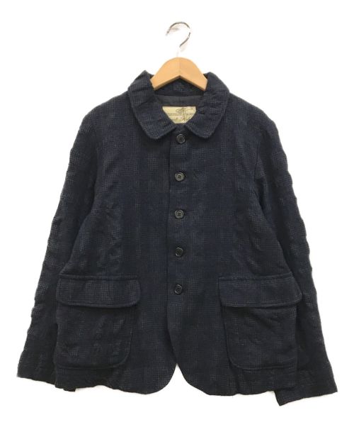 nest Robe（ネストローブ）nest Robe (ネストローブ) チェックコットンウールジャケット ネイビー サイズ:Fの古着・服飾アイテム