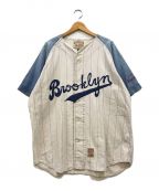 MIRAGE First Stringミラージュ ファーストストリング）の古着「Brooklyn Dodgers ベースボールシャツ」｜グレー×ブルー