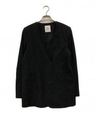 1er Arrondissement (プルミエ アロンディスモン) ソフトリネンノーカラージャケット ネイビー サイズ:M