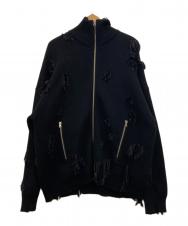 DANKE SCHON (ダンケ シェーン) DAMEGE DRIVERS KNIT　(ダメージ　ドライバーズ　ニット) ブラック サイズ:F