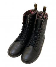 Dr.Martens (ドクターマーチン) Stratford 花柄 9ホールブーツ ブラック サイズ:UK6(25cm)
