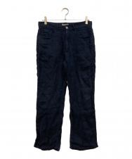 AURALEE (オーラリー) LINEN DOUBLE FACE 5P PANTS ネイビー サイズ:3