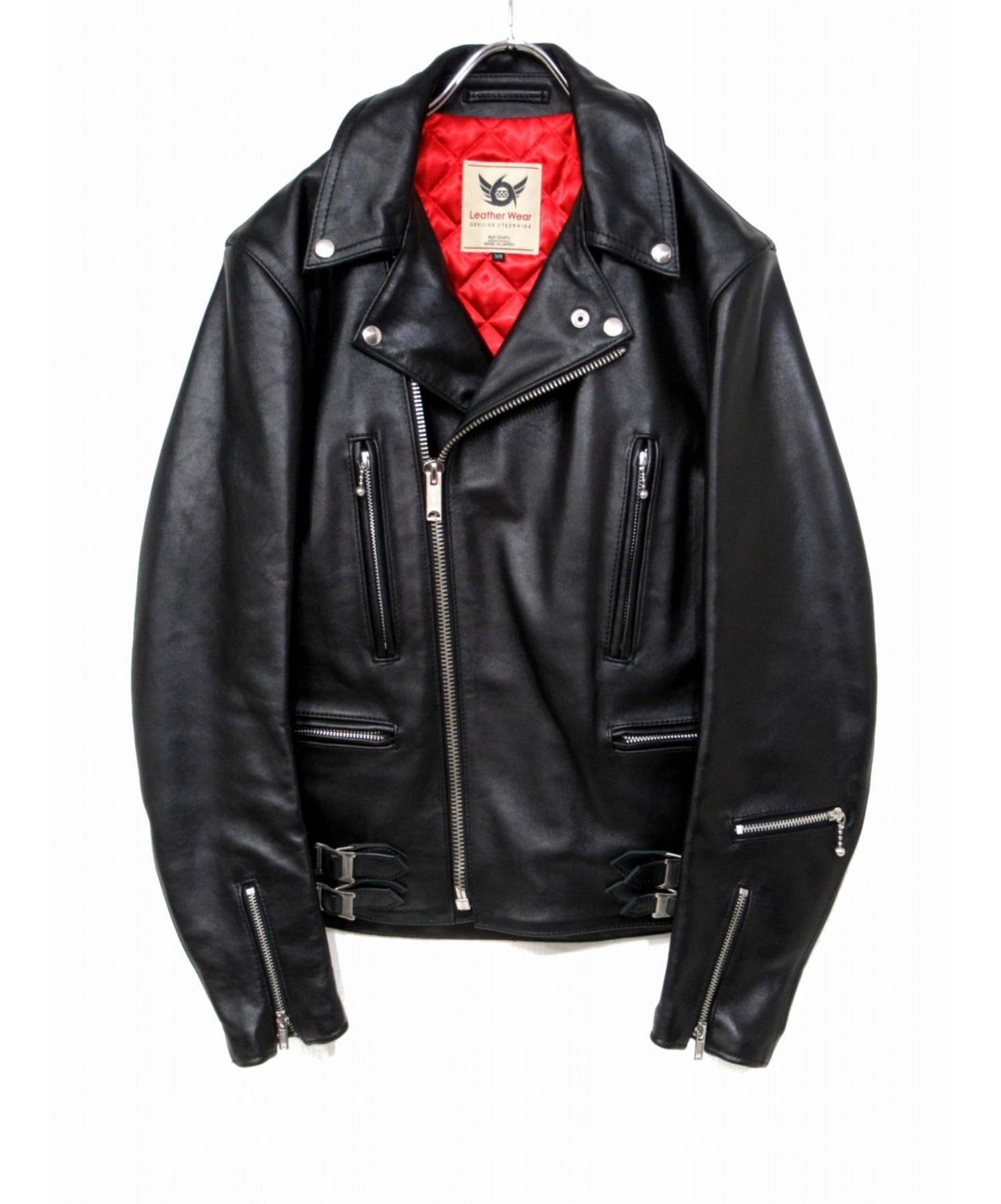 中古 古着通販 666 Leather Wear 666レザーウェア ダブルライダースジャケット ブラック サイズ 38 ブランド 古着通販 トレファク公式 Trefac Fashion