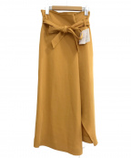 Noble（ノーブル）の古着「20S/S オーバータックフロントスリットスカート」｜オレンジ