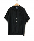 POLO RALPH LAUREN（ポロ・ラルフローレン）の古着「90s オープンカラーシャツ」｜ブラック
