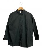 NO CONTROL AIR（ノーコントロールエアー）の古着「コーマコットン高密ツイル スモールカラーシャツ」｜ブラック