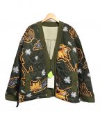 PAM（）の古着「RACK OFF P A M JACKET LINER TRACK RECYCLED」｜カーキ