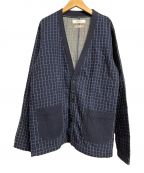 FDMTL（ファンダメンタル）の古着「サシコ刺繍ジャケットカーディガン」｜インディゴ
