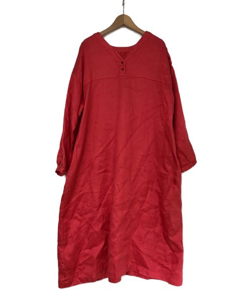 nest Robe（ネストローブ）nest Robe (ネストローブ) リネンワンピース レッド サイズ:FREEの古着・服飾アイテム