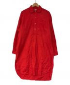 RENDELL&SON LTDレンデルアンドサンリミテッド）の古着「40-50's Cotton Poplin Pullover Shirts」｜レッド