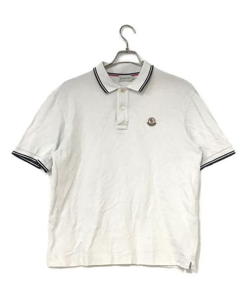 MONCLER（モンクレール）MONCLER (モンクレール) ポロシャツ ホワイト サイズ:Mの古着・服飾アイテム