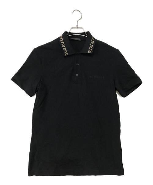 VERSACE（ヴェルサーチ）VERSACE (ヴェルサーチ) ポロシャツ ブラック サイズ:XSの古着・服飾アイテム