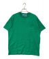 Blu Bre（ブルブレ）の古着「リネンコットン クルーネック ニット Tシャツ」｜グリーン