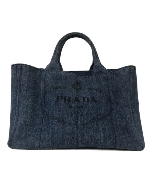 PRADA（プラダ）PRADA (プラダ) ハンドバッグ ネイビーの古着・服飾アイテム