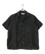 INDIVIDUALIZED SHIRTSインディビジュアライズドシャツ）の古着「リネン半袖シャツ」｜ブラック