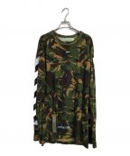 OFFWHITEオフホワイト）の古着「CAMOUFLAGE L/S TEE」｜オリーブ