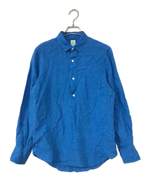 finamore（フィナモレ）FINAMORE (フィナモレ) リネンシャツ ブルー サイズ:15/38の古着・服飾アイテム