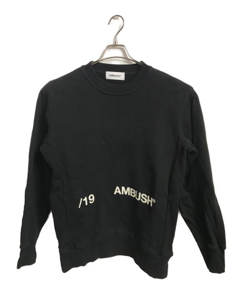 AMBUSH（アンブッシュ）AMBUSH (アンブッシュ) CREWNECK SWEAT SHIRT ブラック サイズ:1の古着・服飾アイテム