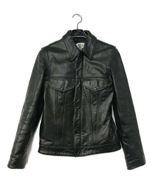 63leathers（63レザー）63leathers (63レザー) 3rd Type Leather Jacket ブラック サイズ:Ｍの古着・服飾アイテム