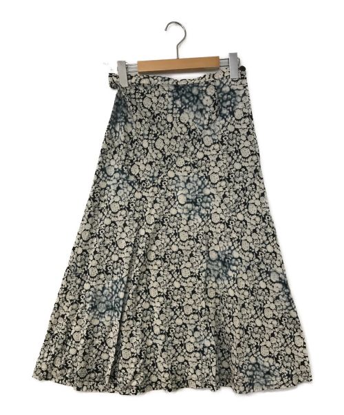 ISSEY MIYAKE（イッセイミヤケ）ISSEY MIYAKE (イッセイミヤケ) 花柄ロングスカート ネイビー サイズ:2の古着・服飾アイテム