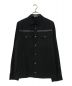 BOTTEGA VENETA（ボッテガベネタ）の古着「イントレチャートコットンシャツ」｜ブラック