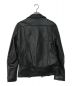 KATHARINE HAMNETT (キャサリンハムネット) レザーライダースジャケット ブラック サイズ:L：9800円
