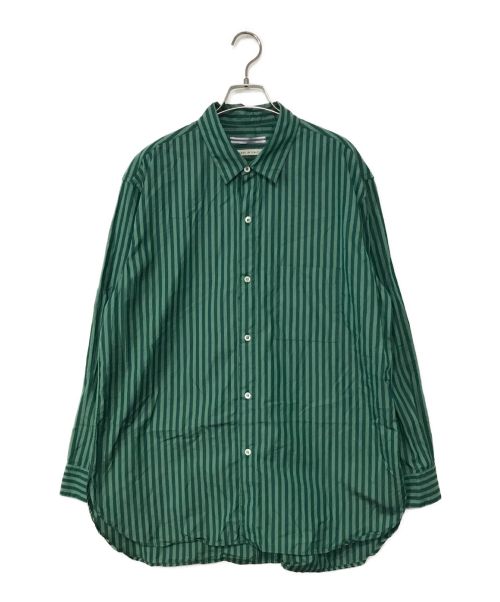 CristaSeya（クリスタセヤ）Cristaseya (クリスタセヤ) ストライプシャツ グリーン サイズ:XLの古着・服飾アイテム