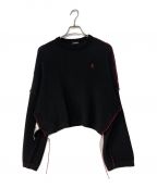 RAF SIMONSラフシモンズ）の古着「Cropped sweater with big sleeves」｜ブラック