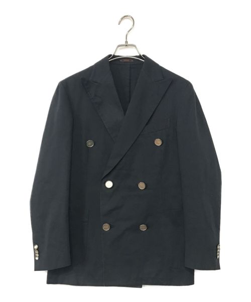 ETRO（エトロ）ETRO (エトロ) コットンダブルブレストジャケット ネイビー サイズ:46の古着・服飾アイテム