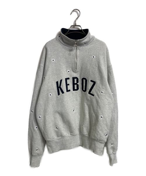 KEBOZ（ケボズ）KEBOZ (ケボズ) ハーフジップスウェット グレー サイズ:Ｍの古着・服飾アイテム