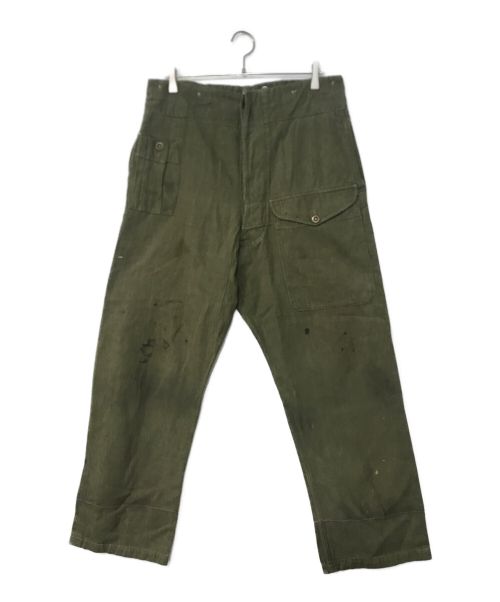 British Army（ブリティッシュ アーミー）British Army (ブリティッシュ アーミー) 50s British Army Green Denim Pants カーキ サイズ:7の古着・服飾アイテム