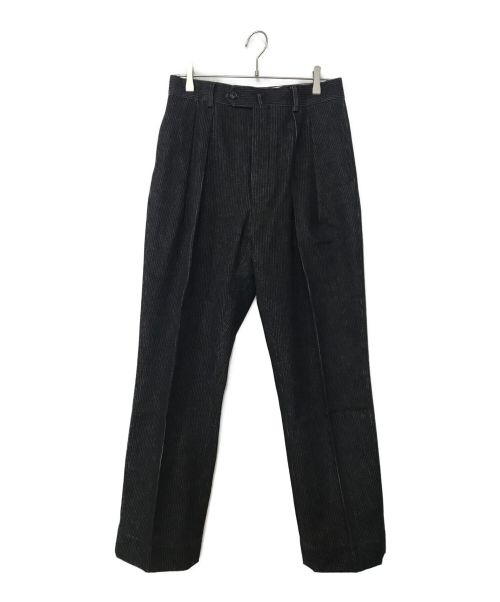 NEAT（ニート）NEAT (ニート) ストライプパンツ ブラック サイズ:44の古着・服飾アイテム