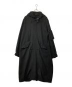 Yohji Yamamoto pour hommeヨウジヤマモト プールオム）の古着「ウールロングモッズコート」｜ブラック